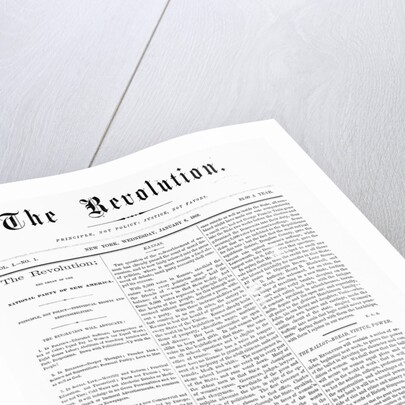 First Issue of The Revolution Suffrage Newspaper by Anonymous
