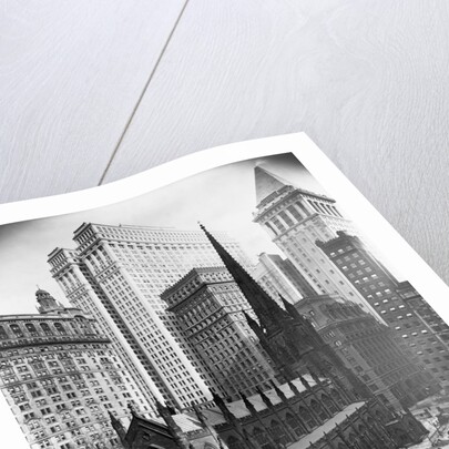 Trinity Church and Surrounding Skyscrapers, New York by Anonymous