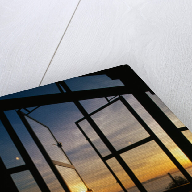 Sunset Reflected on Windows by Anonymous