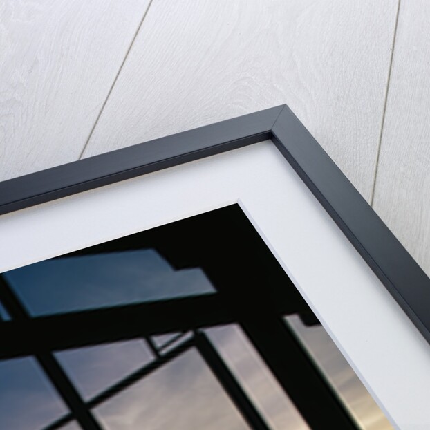 Sunset Reflected on Windows by Anonymous