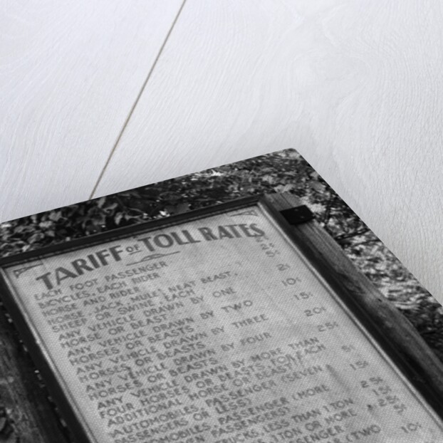 Sign at Toll Bridge by Anonymous