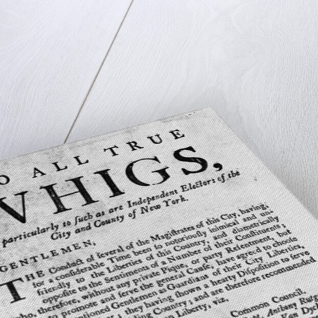 Revolutionary War Broadside Addressed to Whigs by Anonymous