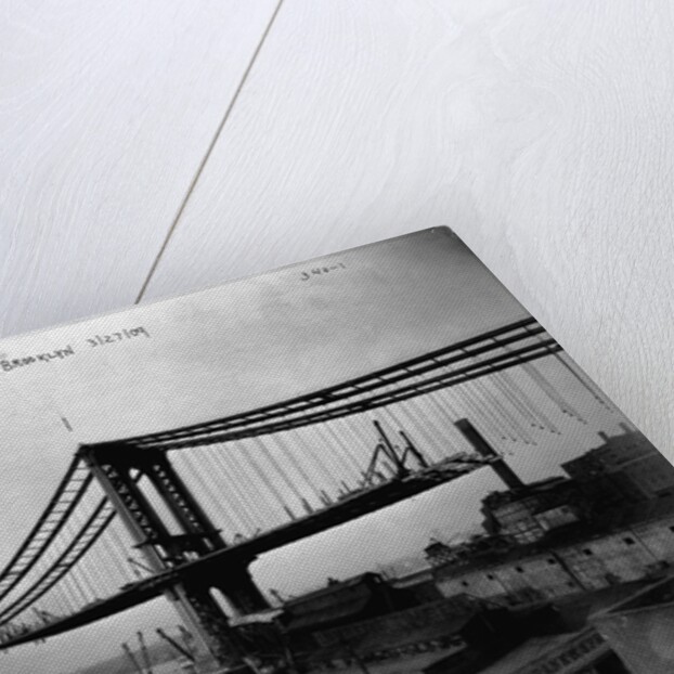 Manhattan Bridge Under Construction, 1909 by Anonymous