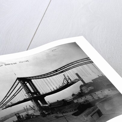 Manhattan Bridge Under Construction, 1909 by Anonymous