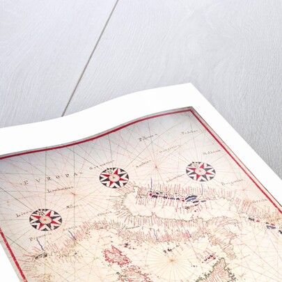 Vellum Chart of Italy and Central Mediterranean by Oliva