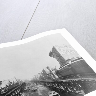 Elevated Trains in Manhattan's Bowery by Anonymous