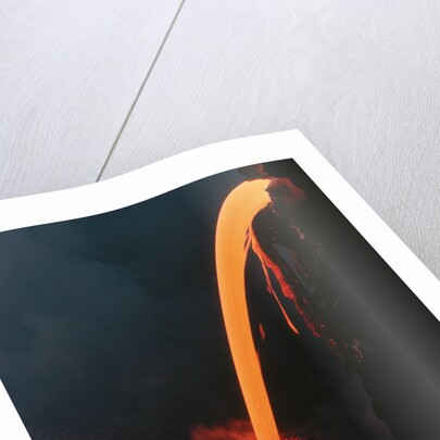 Lava Tube Pouring into the Ocean by Anonymous