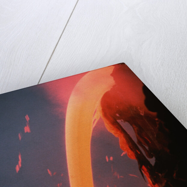 Lava Tube Pours Into Ocean by Anonymous