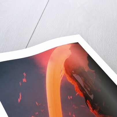 Lava Tube Pours Into Ocean by Anonymous