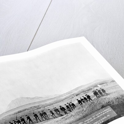 U.S. Infantry Marching near Fort Meade by Anonymous
