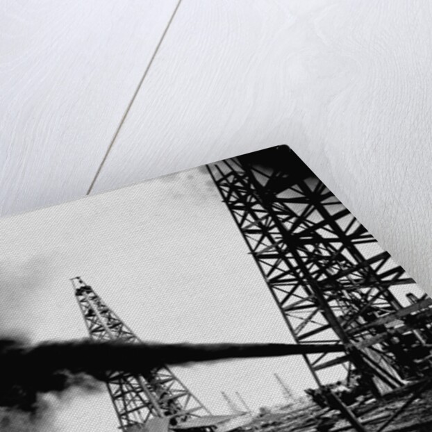 Oil Gushing from Spindletop Hill in Beaumont, Texas by Anonymous