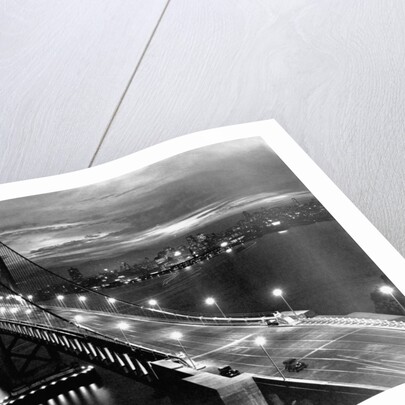 Lights Illuminate the Newly Completed San Francisco Oakland Bay Bridge by Anonymous