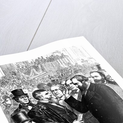 Wood Engraving Our New President Taking the Oath by Anonymous