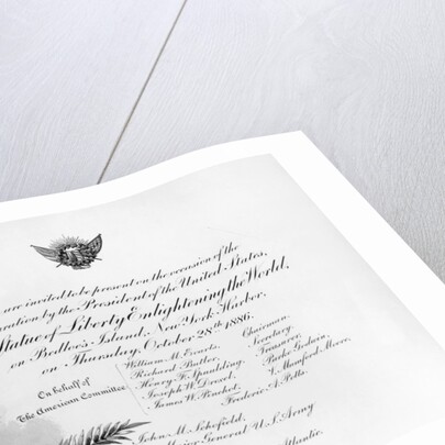 Invitation to the Inauguration of the Statue of Liberty by Anonymous