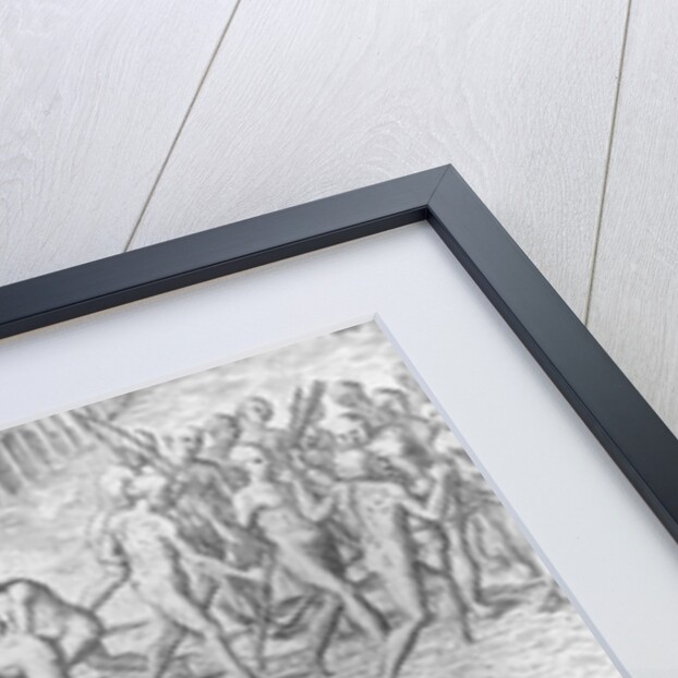 Johannes Staden Tries to Swim to a French Boat to Escape the Indians by Theodor de Bry From America by Anonymous