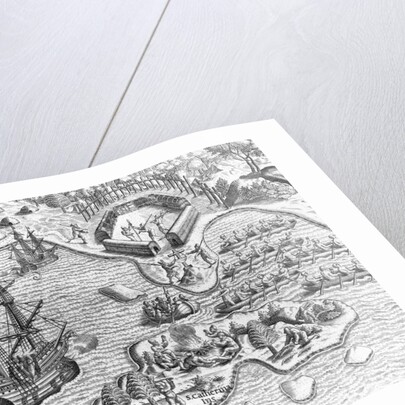 Johannes Staden Arrives at Saint Catherines Island by Theodor de Bry From America by Anonymous