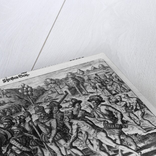 Balboa and the Gold by Theodor de Bry