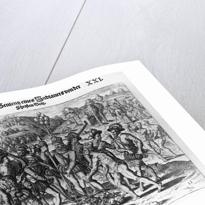 Balboa and the Gold by Theodor de Bry