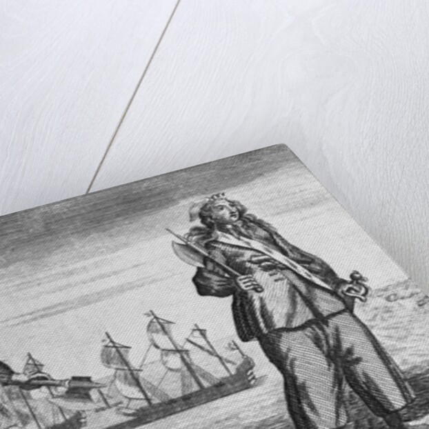 Illustration of Ann Bonney and Mary Read Dressed as Pirates by Anonymous