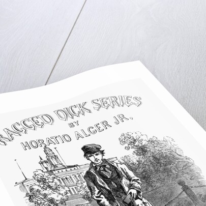Title Page Book Illustration for Ragged Dick Written by Horatio Alger Jr