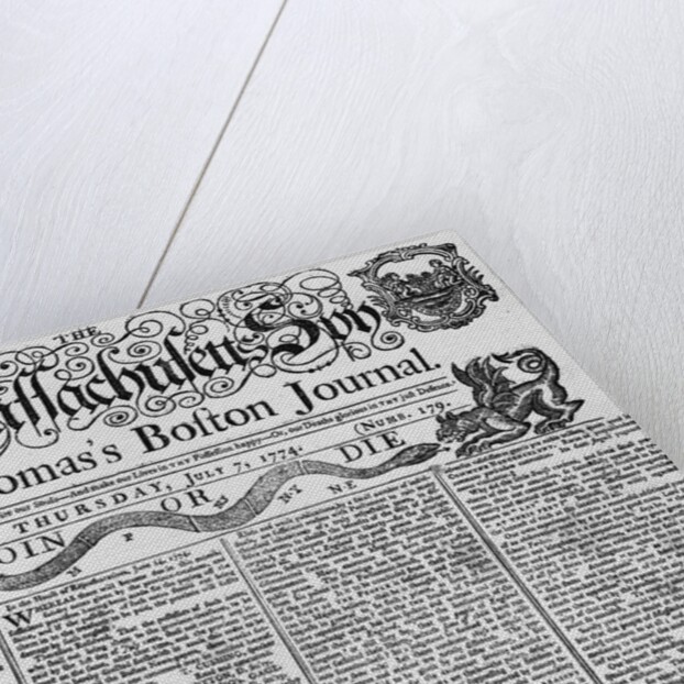 Join Or Die Issue of Massachusetts Sun by Anonymous