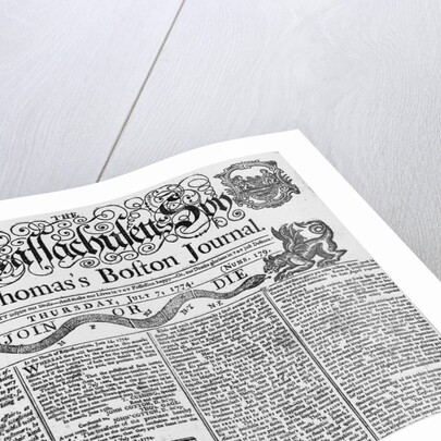 Join Or Die Issue of Massachusetts Sun by Anonymous