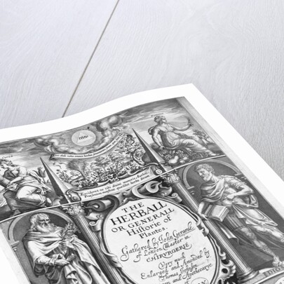 Illus. title page of The Herball or Generall Historie of Plantes by Anonymous