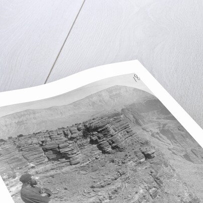 Man Looking into Sheavwitz Crossing, Grand Canyon by Anonymous