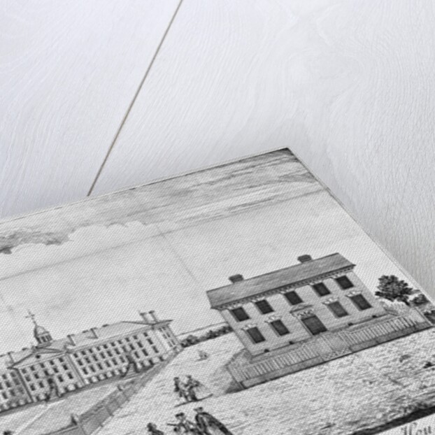 A North-West Prospect of Nassau Hall With Front View of the Presidents House in New Jersey by Henry Dawkins