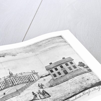A North-West Prospect of Nassau Hall With Front View of the Presidents House in New Jersey by Henry Dawkins
