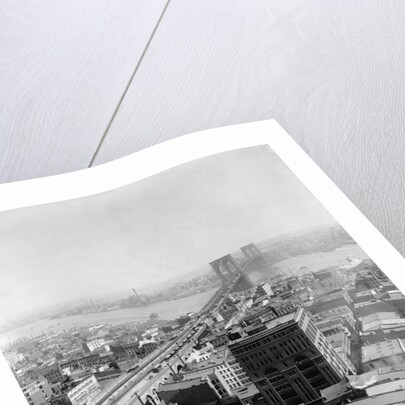New York and Brooklyn Bridge; (Bird's-eye view) by George P. Hall