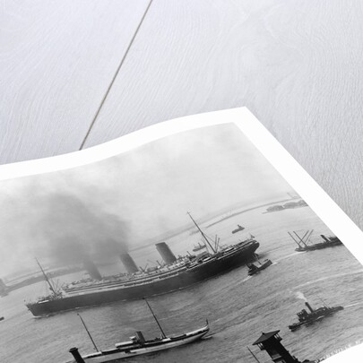 The S.S. Imperator in New York Harbor by Anonymous