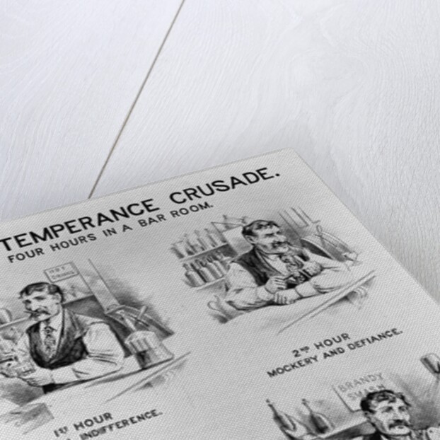 Cartoon of The Temperance Crusade: Four Hours in a Bar Room by Anonymous