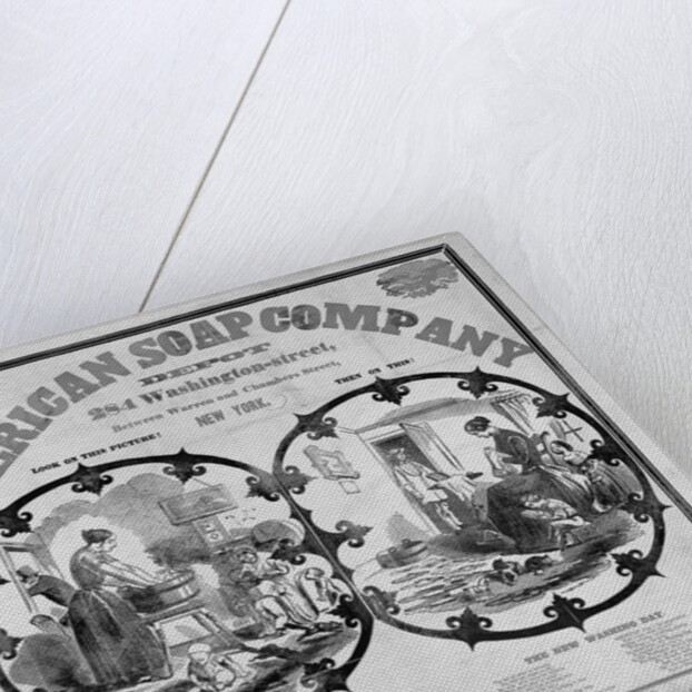 Nineteenth Century Woodcut Advertisement for "American Soap Company...Manufacturers of American Cream Soap" by Anonymous