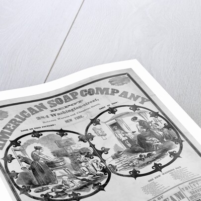 Nineteenth Century Woodcut Advertisement for "American Soap Company...Manufacturers of American Cream Soap" by Anonymous