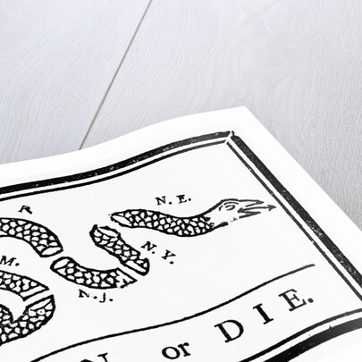 Join, or Die Political Cartoon by Benjamin Franklin
