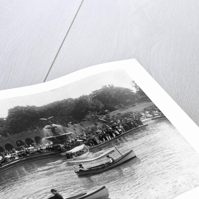 Boaters in Front of Bethesda Terrace, Central Park by Anonymous