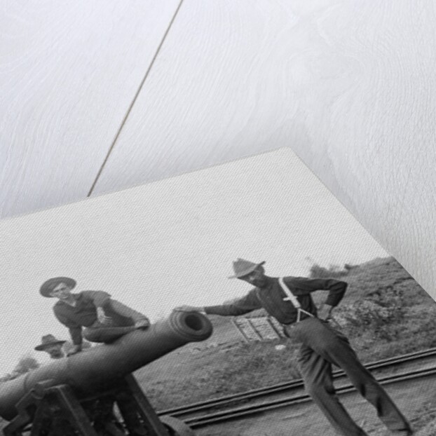 American Soldiers and Cannon During Philippine Insurrection by Anonymous