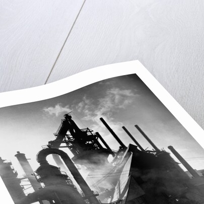 Blast furnance at the Bethlehem steel works in Pennsylvania. by Anonymous