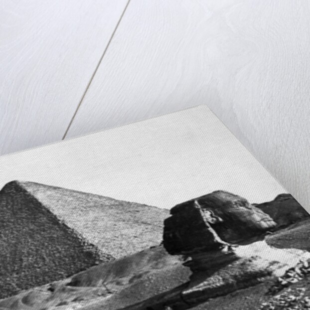 The Sphinx and the Pyramid of Cheops Standing in the Desert by Anonymous