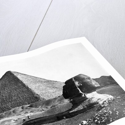 The Sphinx and the Pyramid of Cheops Standing in the Desert by Anonymous