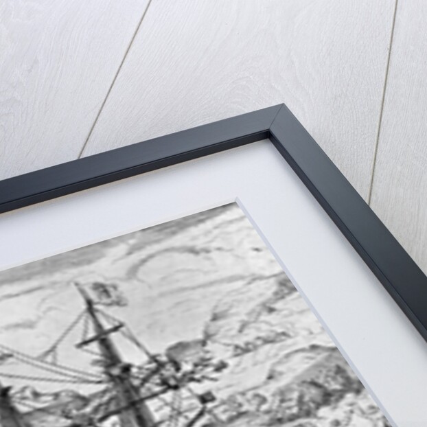 Eighteenth Century Etching of Christopher Columbus on Hispanola by Anonymous