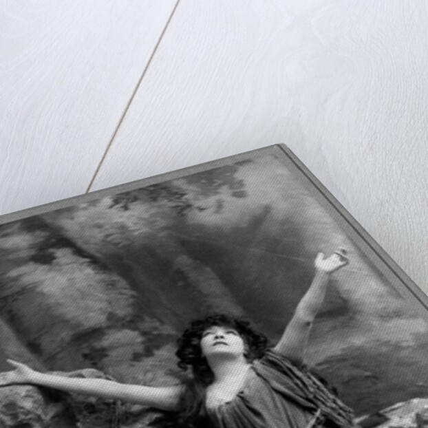 Actress Sarah Bernhardt Kneeling by Anonymous