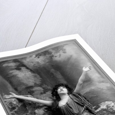 Actress Sarah Bernhardt Kneeling by Anonymous