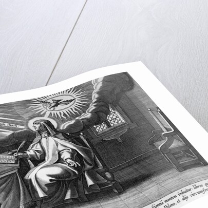 Engraving "Divina lucis radijs repente obumbrata..." by Anonymous