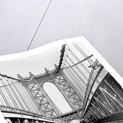 Manhattan Bridge Tower and Roadway by Anonymous