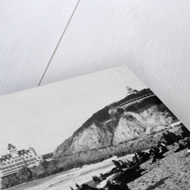 Crowds Enjoy the Beach Below the Cliff House by Anonymous