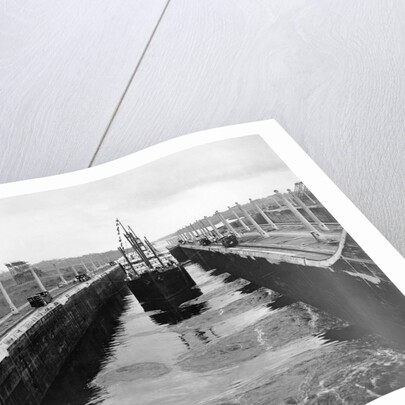 Ship in Gatun Lower Locks by Anonymous