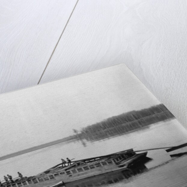 Flatboat on the Mississippi River by Anonymous