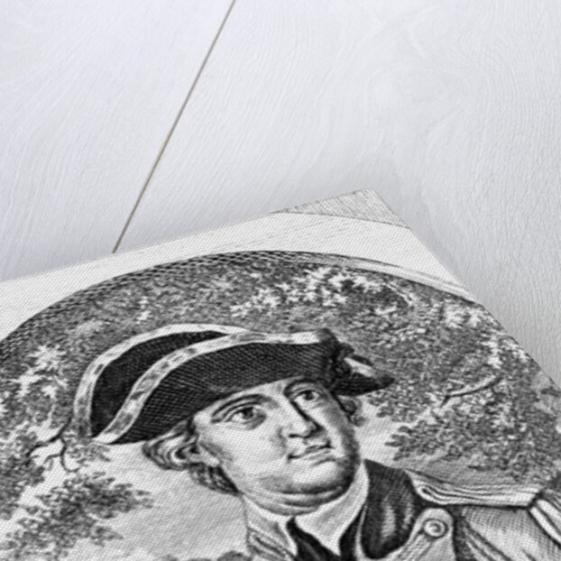 Eighteenth Century Etching of a Portrait of Benedict Arnold by Anonymous